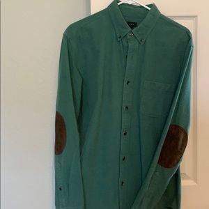 J CREW WOOL SHIRT WITH ELBOW PADS